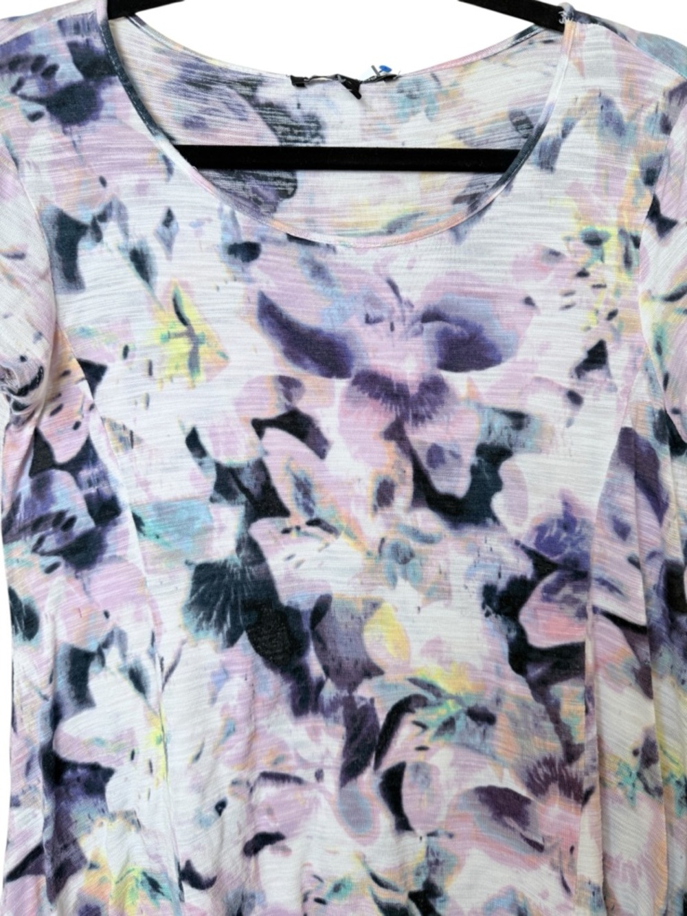 Cable & Gauge Small Lavender Floral Scoop Neck Tunic - Picture 2 of 5